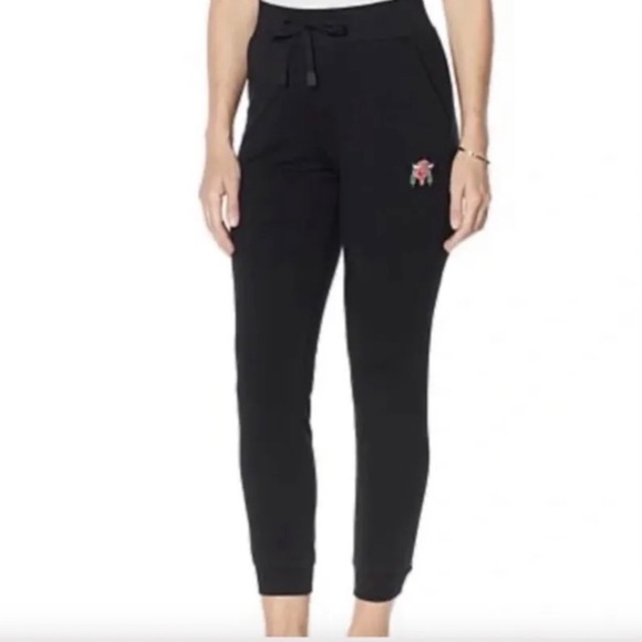 Badgley Mischka French Terry Jogger Pants Black Womens Sz 1X NWT - Picture 1 of 7